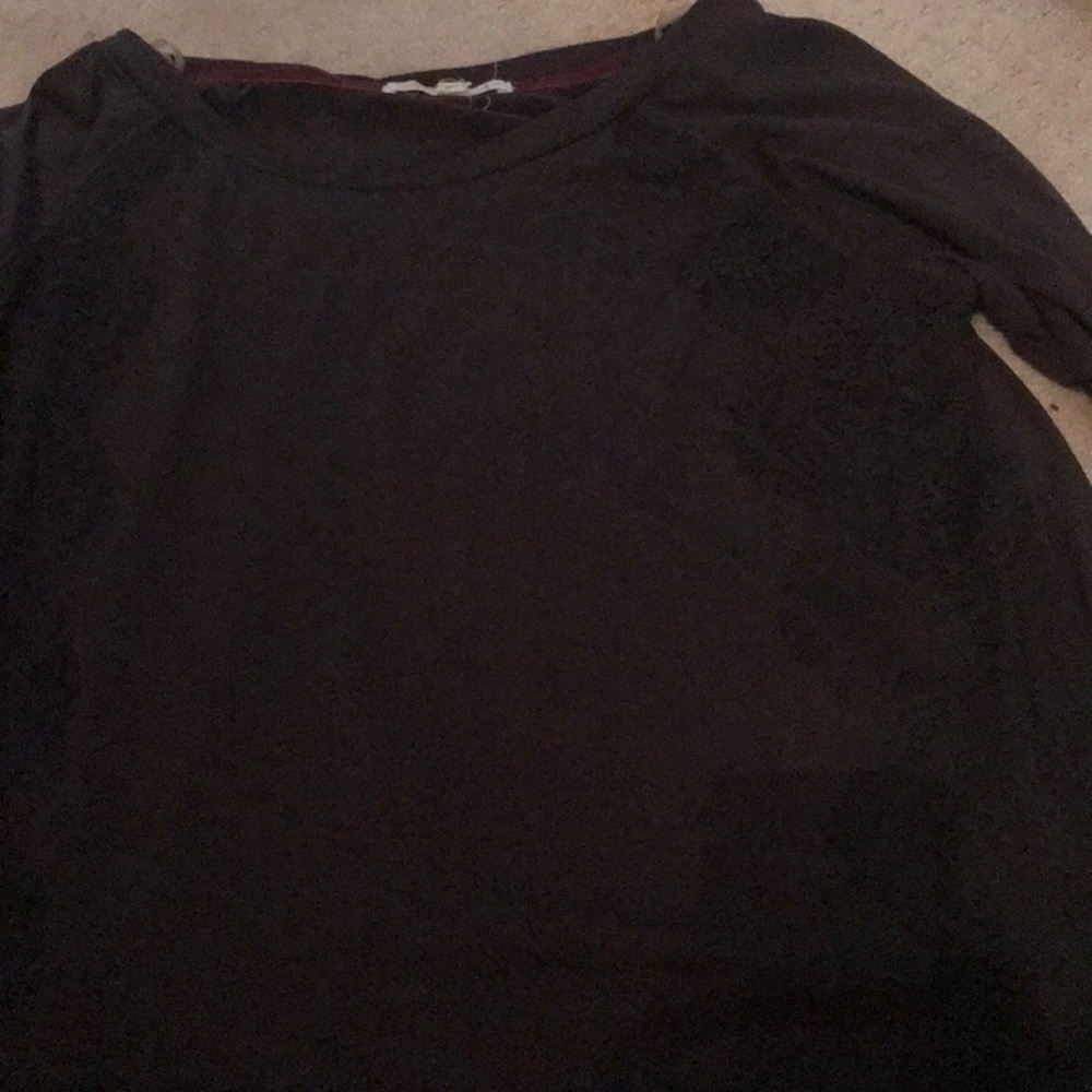 Long Sleeve Top w/ Lace design down sides